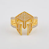Anillo Gladiador 8.5 g / T11 Dos Oros Amarillo Blanco 18K