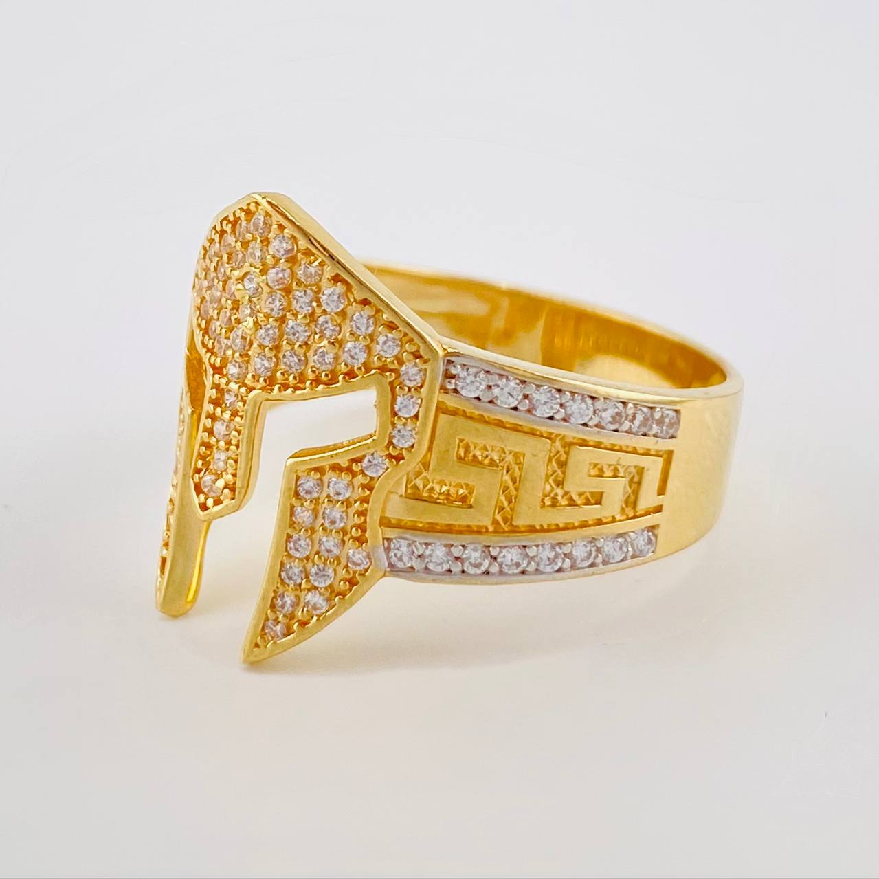 Anillo Gladiador 8.5 g / T11 Dos Oros Amarillo Blanco 18K