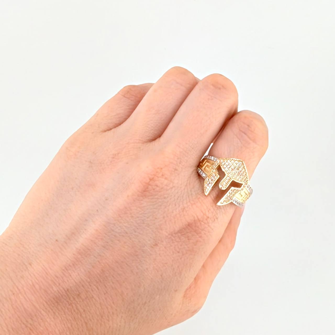 Anillo Gladiador 8.5 g / T11 Dos Oros Amarillo Blanco 18K