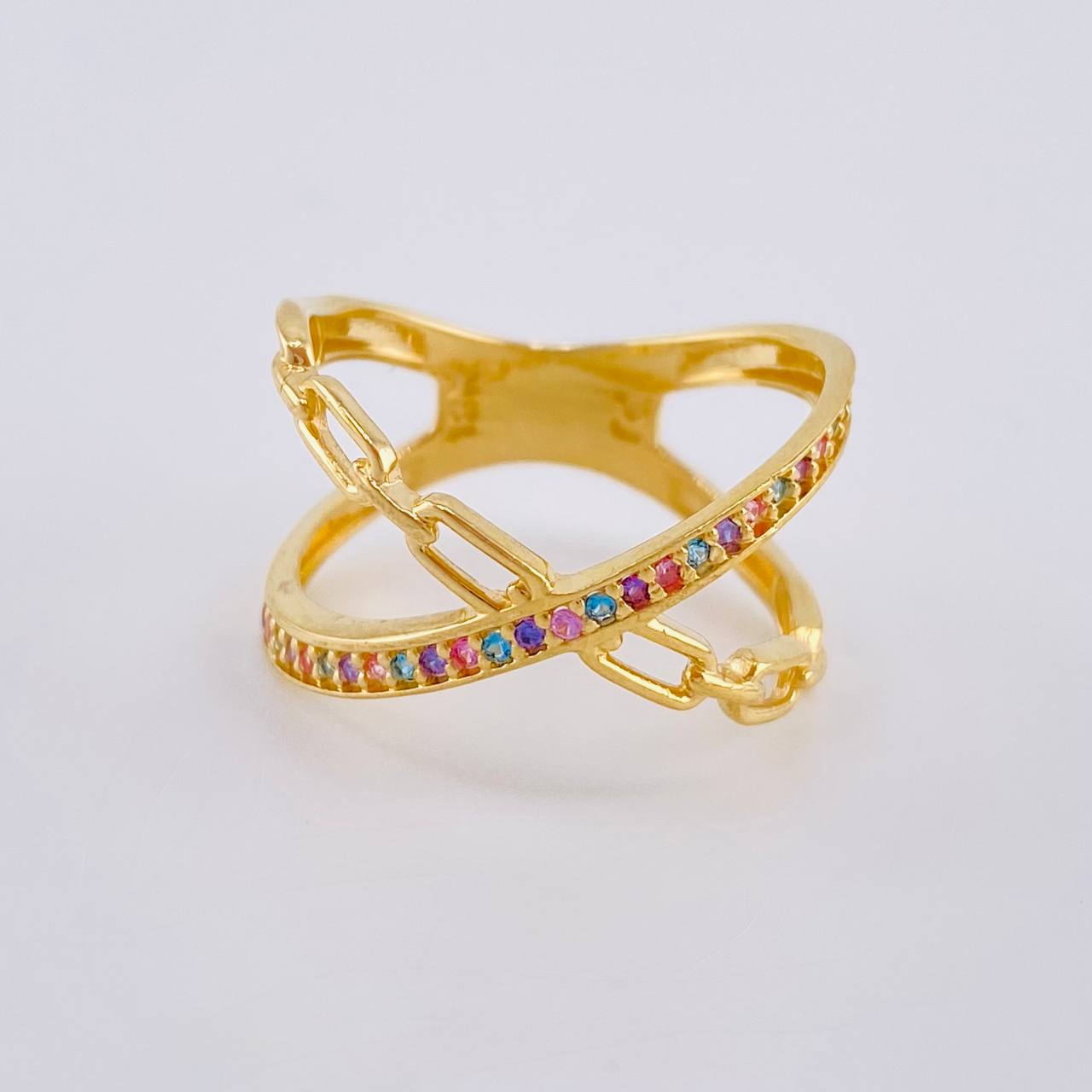 Chained Infinity Ring 3.25 g / T7 1/2 18K Yellow Gold