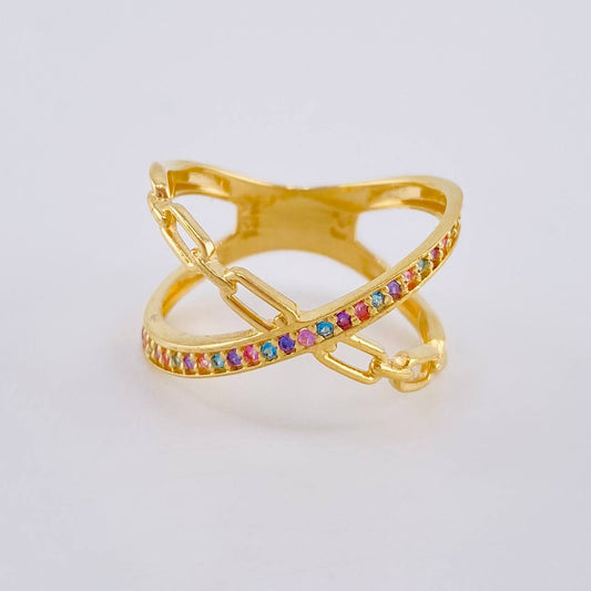 Chained Infinity Ring 3.25 g / T7 1/2 18K Yellow Gold