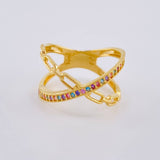 Chained Infinity Ring 3.25 g / T7 1/2 18K Yellow Gold