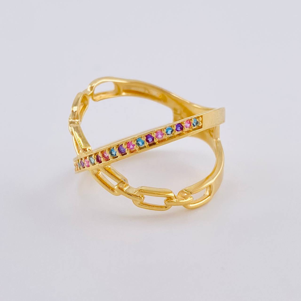 Chained Infinity Ring 3.25 g / T7 1/2 18K Yellow Gold