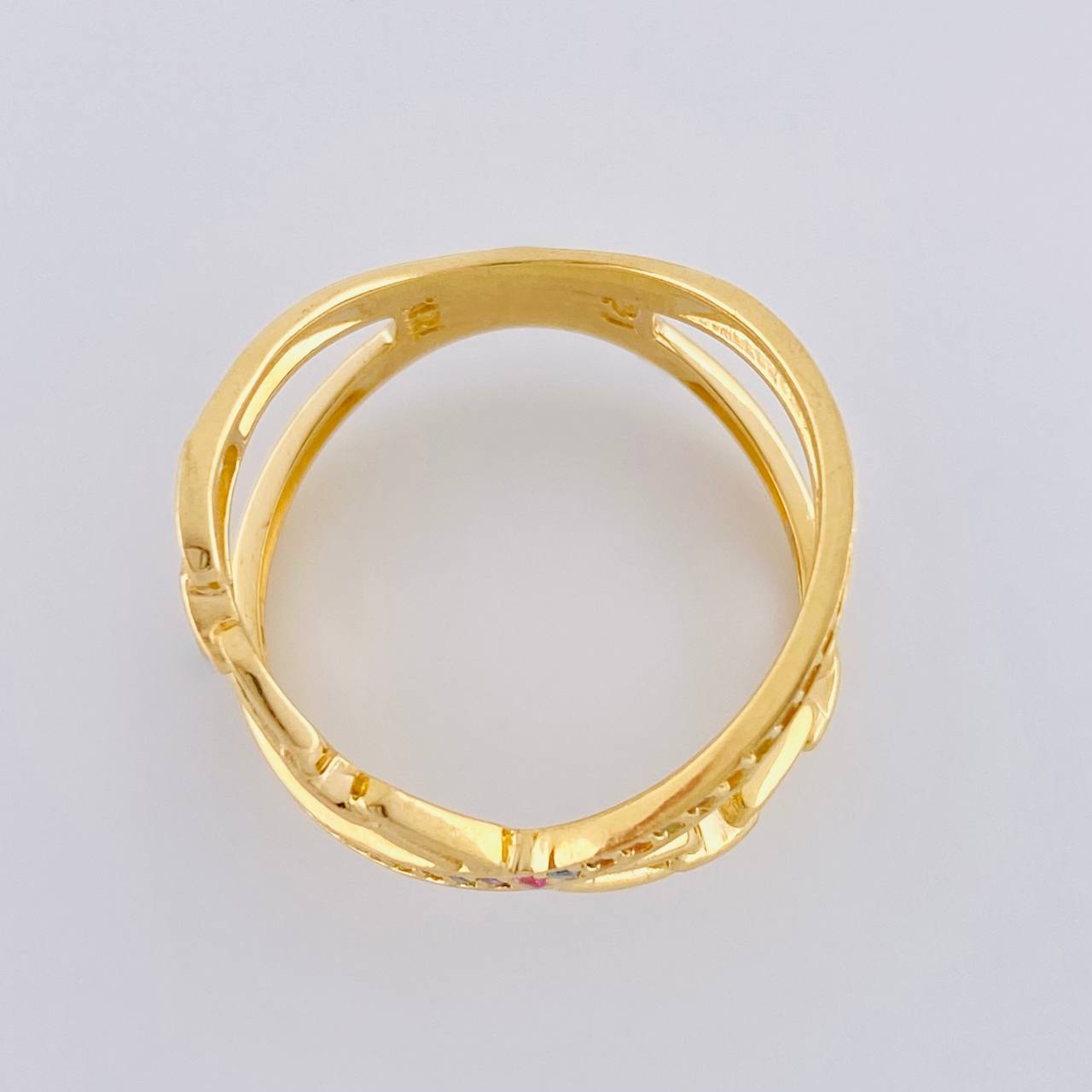 Chained Infinity Ring 3.25 g / T7 1/2 18K Yellow Gold