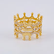 Reflective Eyes Crown Ring 7.3 g / T6 1/2 18K Yellow Gold