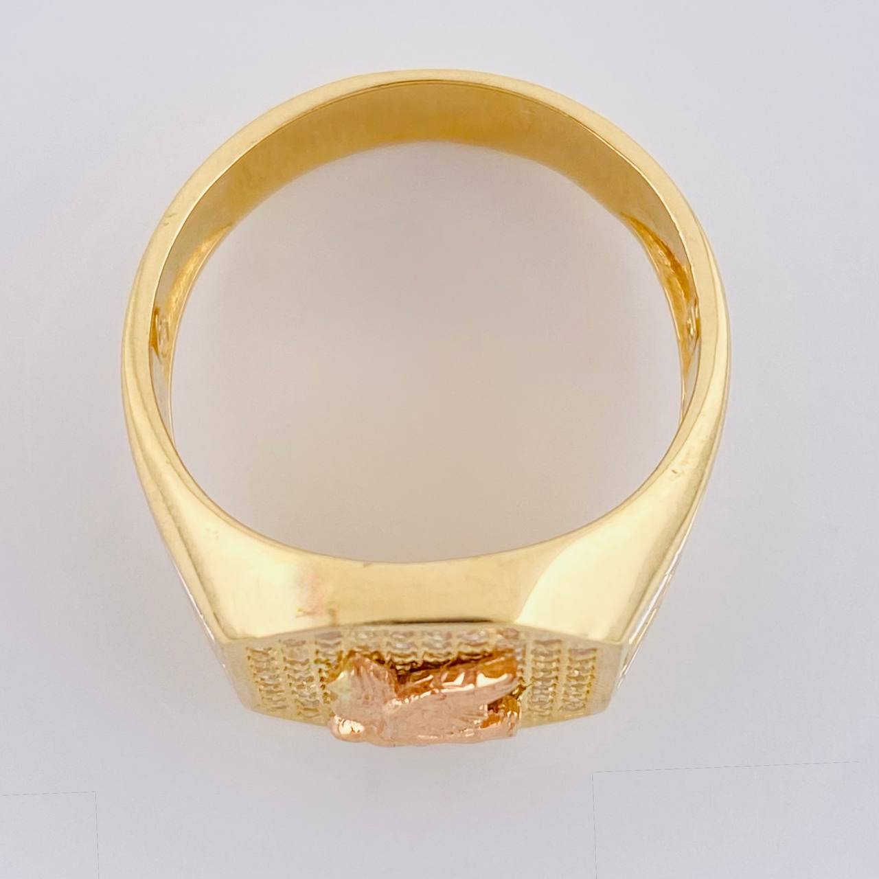 Anillo Marco Aguila Encadenada  9.35 g / T9 1/2 Tres Oros 18K