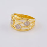 Pathway Clover Ring 4.25 g / T6 3/4 Two-Tone Yellow White Gold 18K