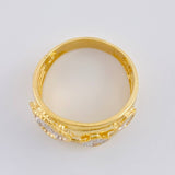 Pathway Clover Ring 4.25 g / T6 3/4 Two-Tone Yellow White Gold 18K