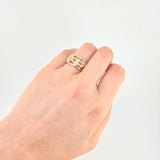 Pathway Clover Ring 4.25 g / T6 3/4 Two-Tone Yellow White Gold 18K