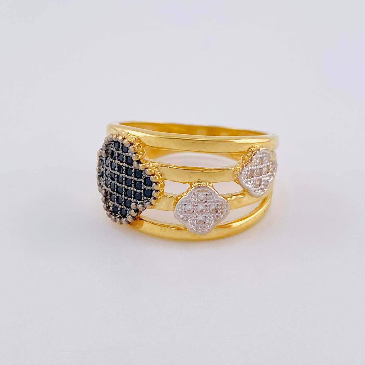 Pathway Clover Ring 4.95 g / T5 1/2 Two Yellow White Gold 18K