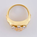 Anillo Flor Sentury En Granada 9.05 g / T9 1/2 Tres Oros 18K