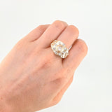 Anillo Flor Sentury En Granada 9.05 g / T9 1/2 Tres Oros 18K
