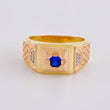 Anillo Recuadro Diamante En Relieve  7.95 g / T11 1/2 Tres Oros 18K