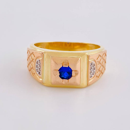 Diamond Relief Frame Ring 7.95 g / T11 1/2 Three 18K Golds