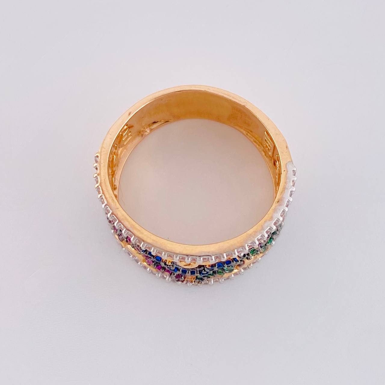 Floral Waves Ring 5.45 g / T7 1/4 Two-Tone White and Rose Gold 18K