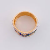 Floral Waves Ring 5.45 g / T7 1/4 Two-Tone White and Rose Gold 18K