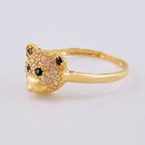Bear Face Ring 2.2 g / T7 18K Yellow Gold