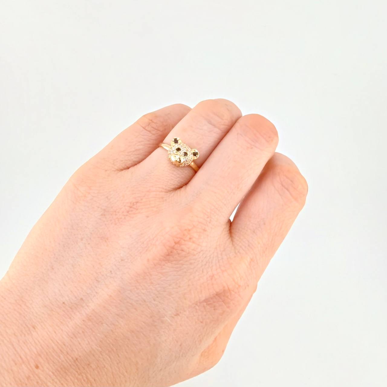 Bear Face Ring 2.2 g / T7 18K Yellow Gold
