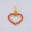 Pendant Heart Silhouette 0.85 g / 3/4 in Yellow Gold 18K