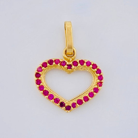 Dije Corazón Silueta 0.85 g / 3/4 in Oro Amarillo 18K