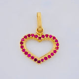 Pendant Heart Silhouette 0.85 g / 3/4 in Yellow Gold 18K