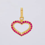 Pendant Heart Silhouette 0.85 g / 3/4 in Yellow Gold 18K
