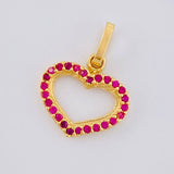 Pendant Heart Silhouette 0.85 g / 3/4 in Yellow Gold 18K