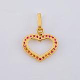 Pendant Heart Silhouette 0.85 g / 3/4 in Yellow Gold 18K