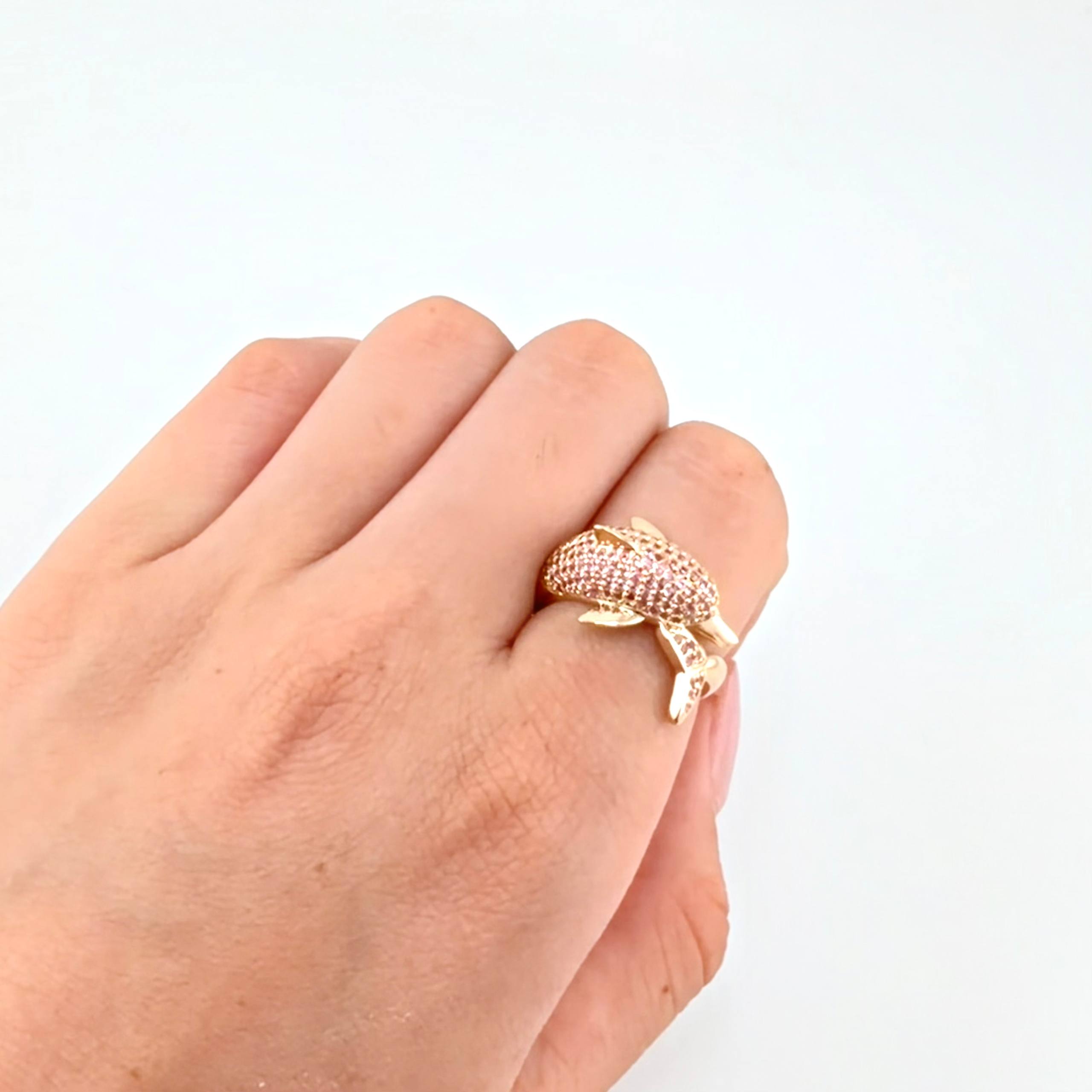 Anillo Delfin 6.3gr / T6 3/4 / Oro Amarillo 18K ©
