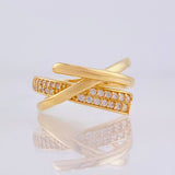 Anillo Curvas Corvergentes 4.5gr / T7 / Oro Amarillo 18K ©