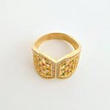 Anillo Corset Filigrama 4.2gr / T7 / Oro Amarillo 18K ©