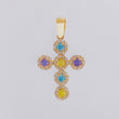 Dije Cruz Tupida 2.2gr / 1 in / Oro Amarillo 18K *