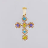 Dije Cruz Tupida 2.2gr / 1 in / Oro Amarillo 18K *