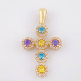 Dije Cruz Tupida 2.2gr / 1 in / Oro Amarillo 18K *