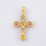 Dije Cruz Tupida 2.2gr / 1 in / Oro Amarillo 18K *