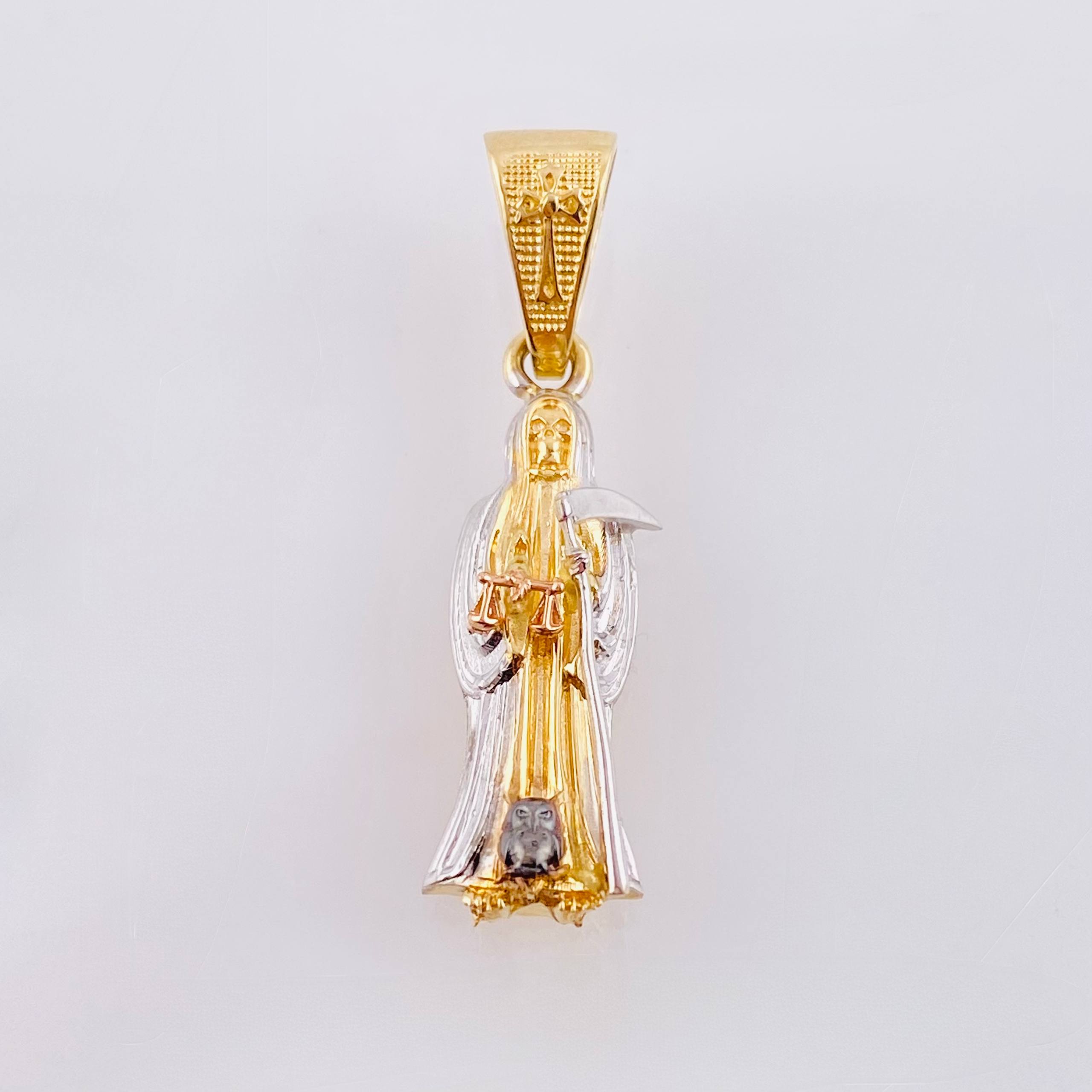 Santa Muerte Pendant 2.5gr / 1 1/4 in / Three-tone Gold 18K ©