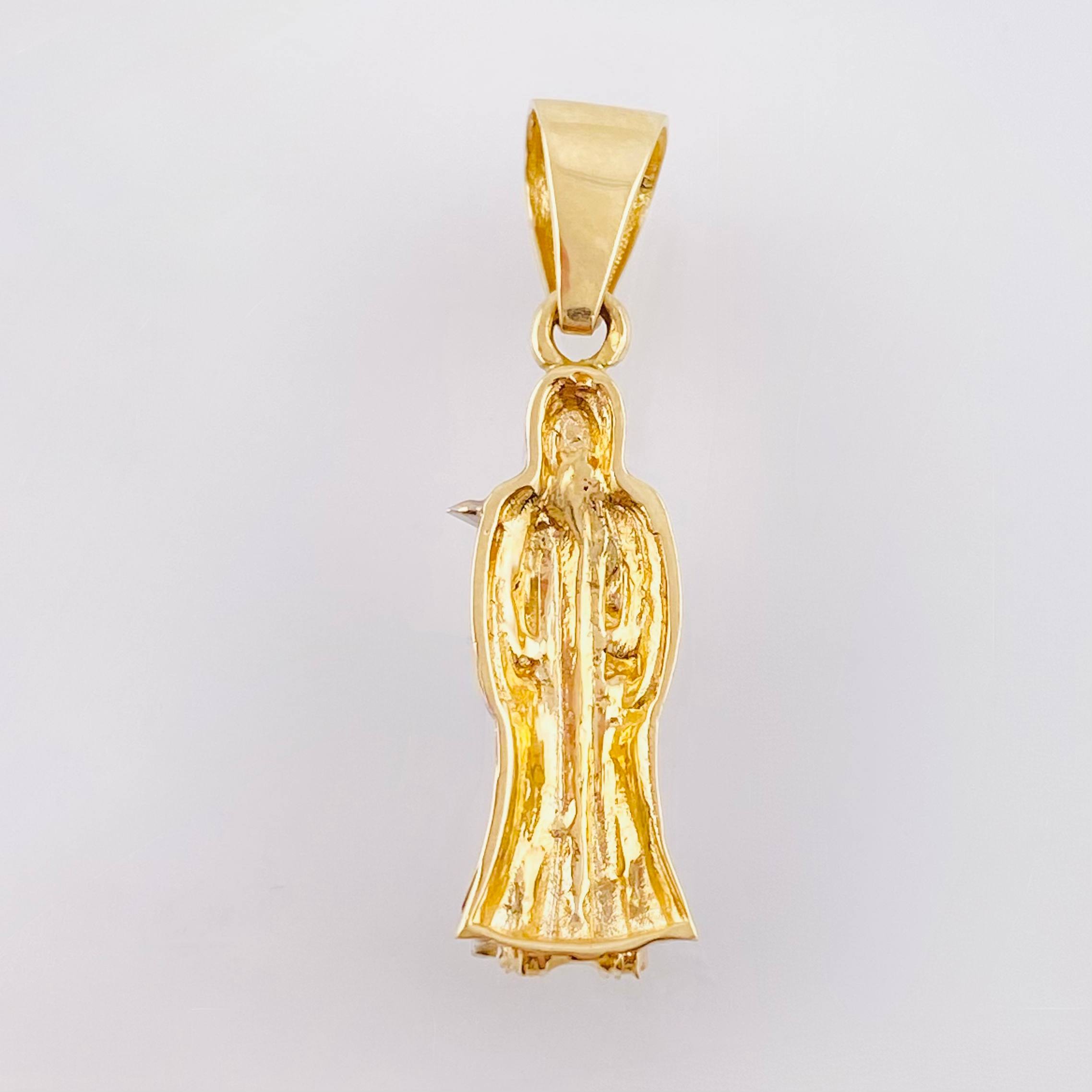 Santa Muerte Pendant 2.5gr / 1 1/4 in / Three-tone Gold 18K ©