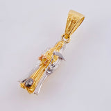 Dije Santa Muerte 2.5gr / 1 1/4 in / Tres Oros 18K *