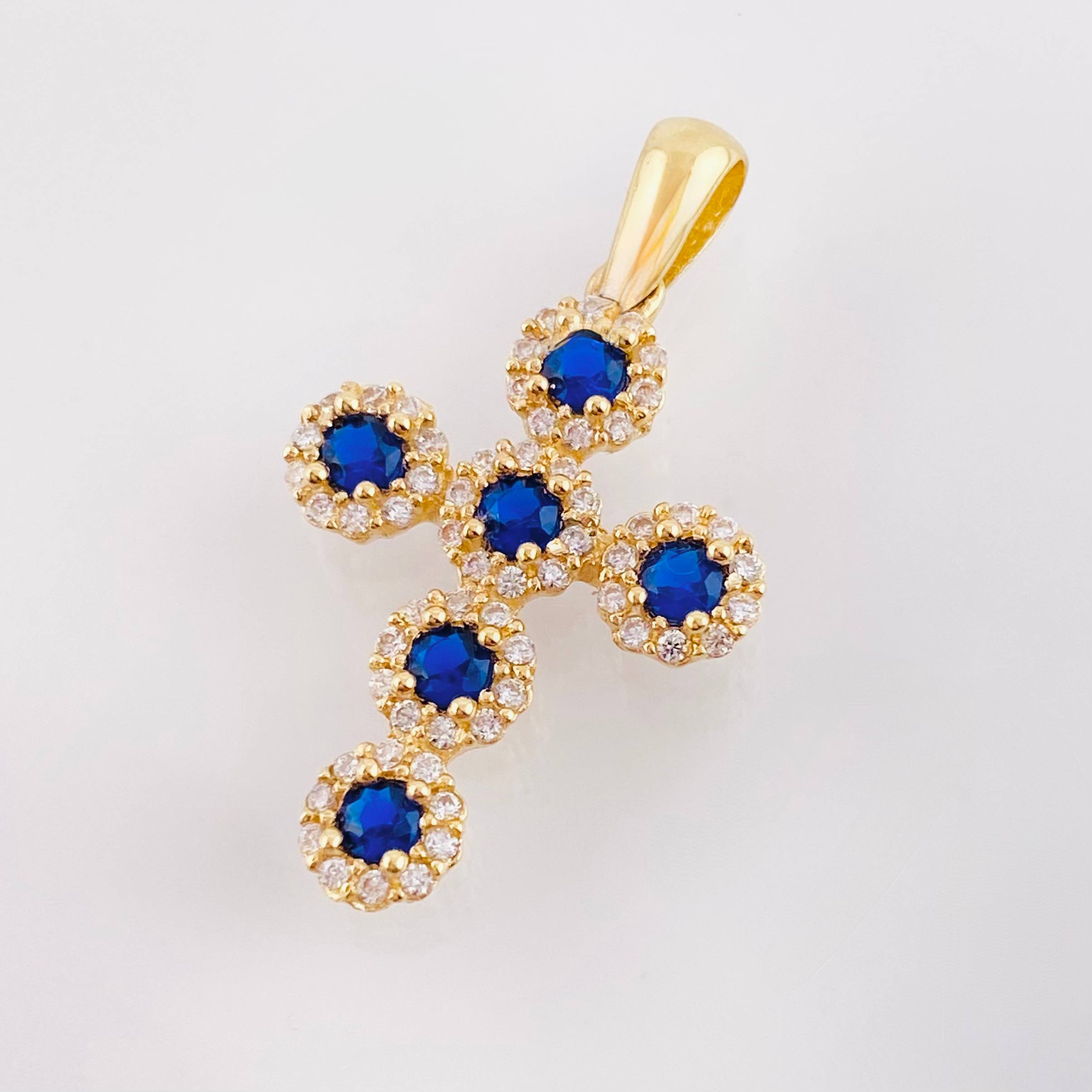 Dije Cruz Tupida 2.15gr / 1 in / Oro Amarillo 18K ©