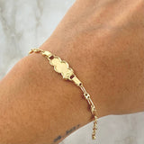 Pulso Bebé GC Nube Bordeado Angel 2.15gr / 3.2cm-14cm / Oro Amarillo 18K