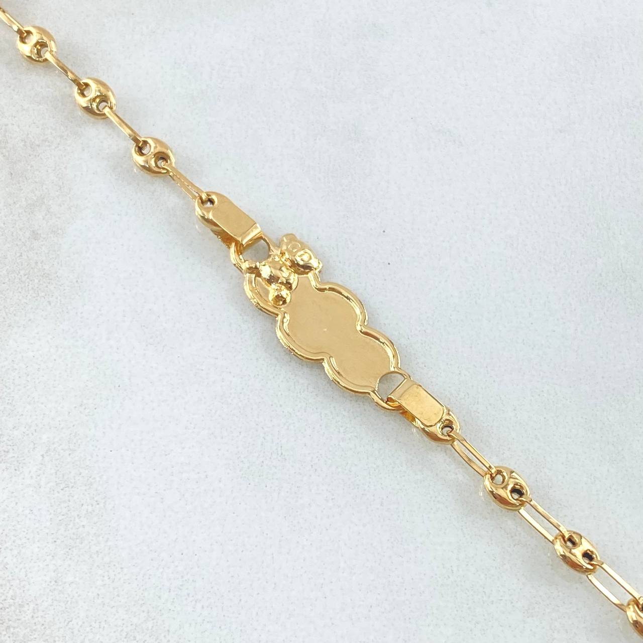 Bracelet Baby GC Cloud Embroidered Bear 2.15gr / 3.2cm-14cm / 18K Yellow Gold