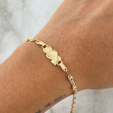 Bracelet Baby GC Cloud Embroidered Bear 2.15gr / 3.2cm-14cm / 18K Yellow Gold