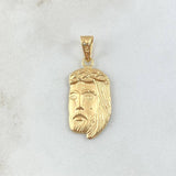 Dije Rosto Jesus 2.1gr / 3.2cm / Mate Oro Amarillo 18K