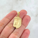 Pendant Jesus Face 2.1gr / 3.5cm / Matte 18K Yellow Gold ©