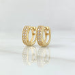 Candongas Doble Carril 2.05gr / 1/2 in / Oro Amarillo 18K