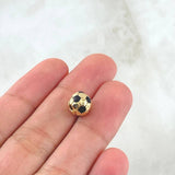 Charm Soccer Ball 1.85gr / 8mm 18K Yellow Gold
