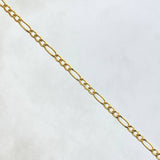 Pulso Figaro 1.1gr / 19cm / 2.2mm Oro Amarillo +1 18K
