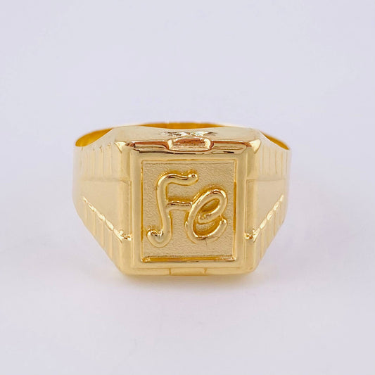 Anillo Sello Fe 3.1g / T10 Oro Amarillo 18K