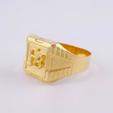 Faith Signet Ring 3.05g / Size 9 3/4 Yellow Gold 18K