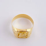 Jesuscrito Signet Ring 3.35g / T9 Yellow Gold 18K